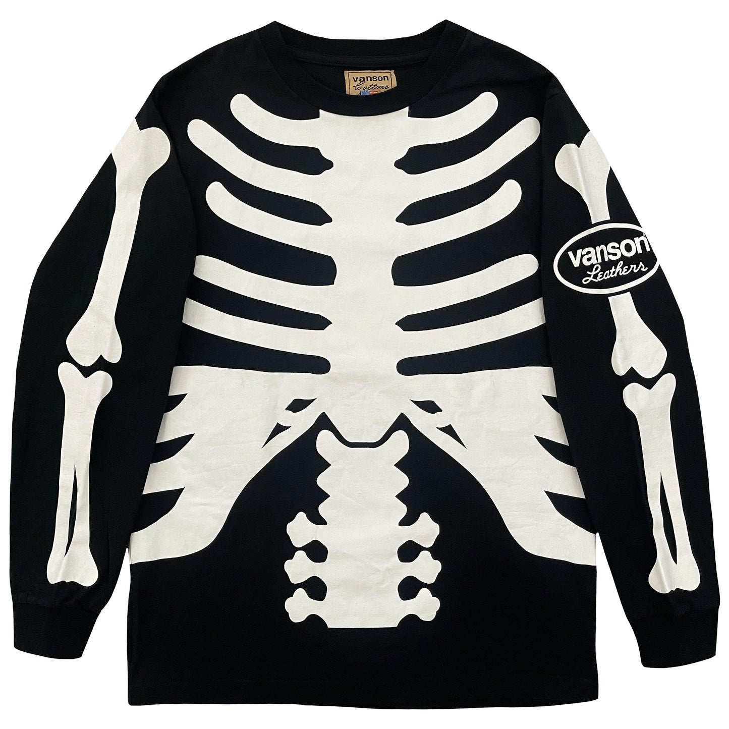 Vanson Leathers Skeleton Long Sleeve T-Shirt - Known Source