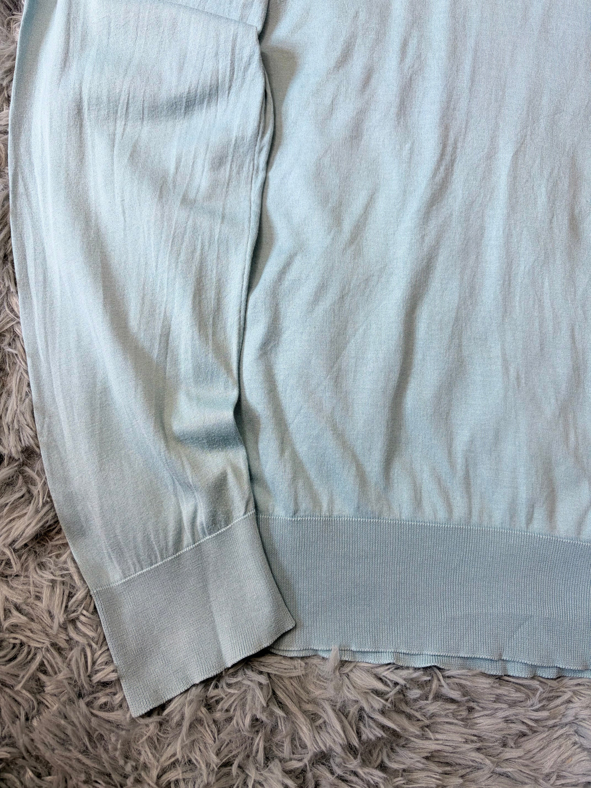 Gucci by Tom Ford 00’s Aqua Blue Light Cotton Knit Jumper - M/L | XL