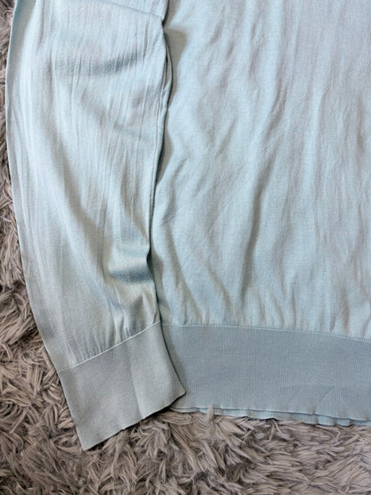 Gucci by Tom Ford 00’s Aqua Blue Light Cotton Knit Jumper - M/L | XL