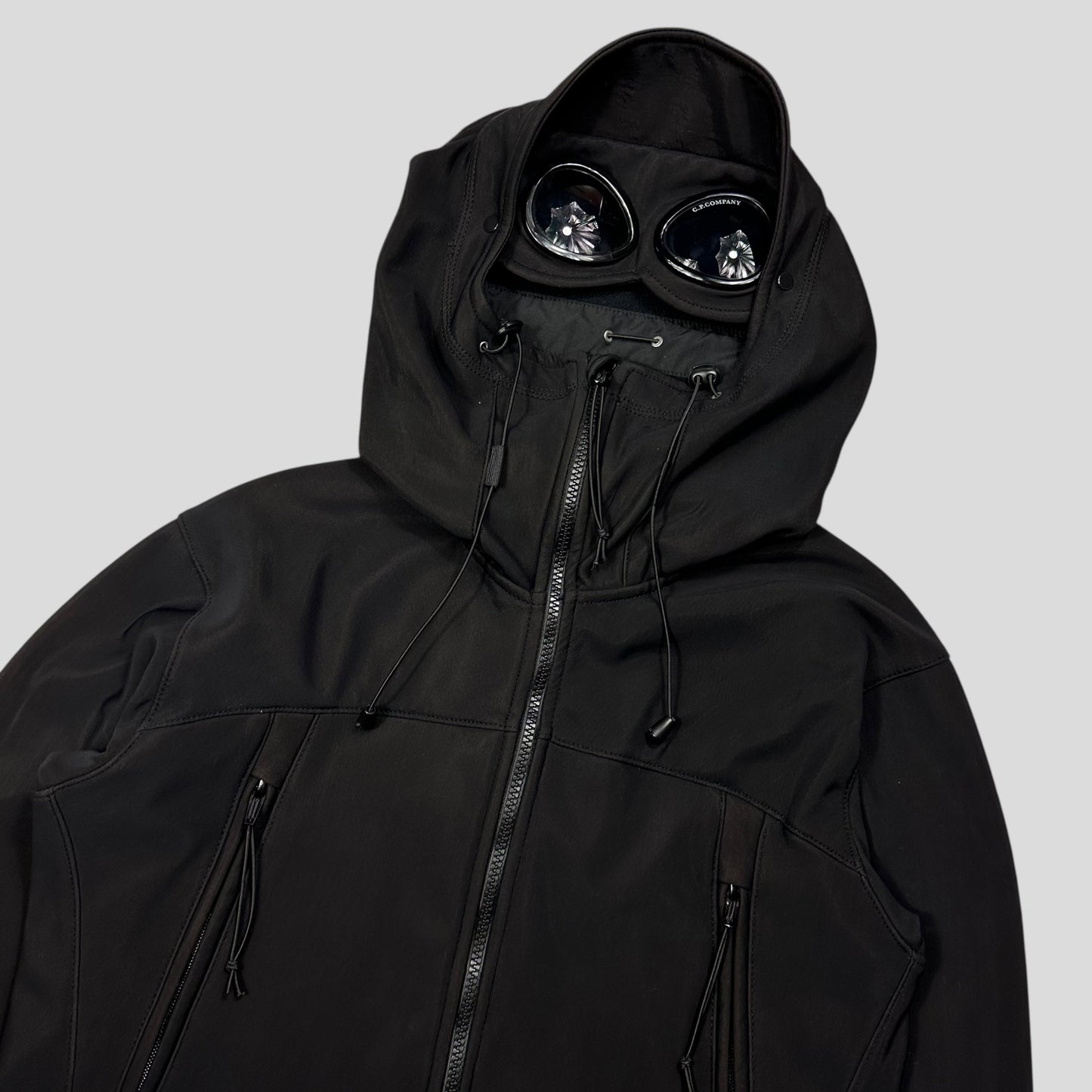 CP Company 2010 Era Black Soft Shell Goggle Jacket - S