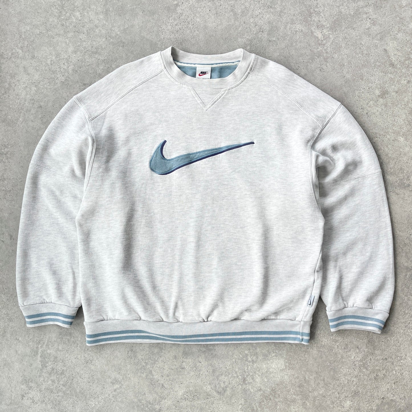 Nike 1990s heavyweight embroidered swoosh sweatshirt (L)