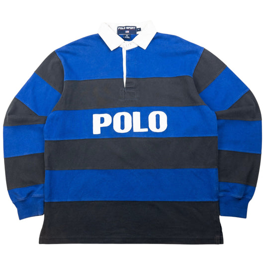 Vintage Polo Sport Ralph Lauren Long Sleeve Rugby Polo Shirt Size M