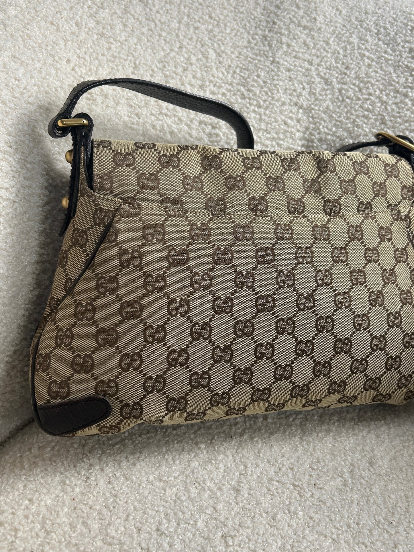 Vintage 90s Gucci Monogram Horsebit 1955 Shoulder Bag | O/S, Multicoloured