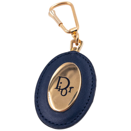 Vintage 90s Dior Leather Keychain | O/S, Gold