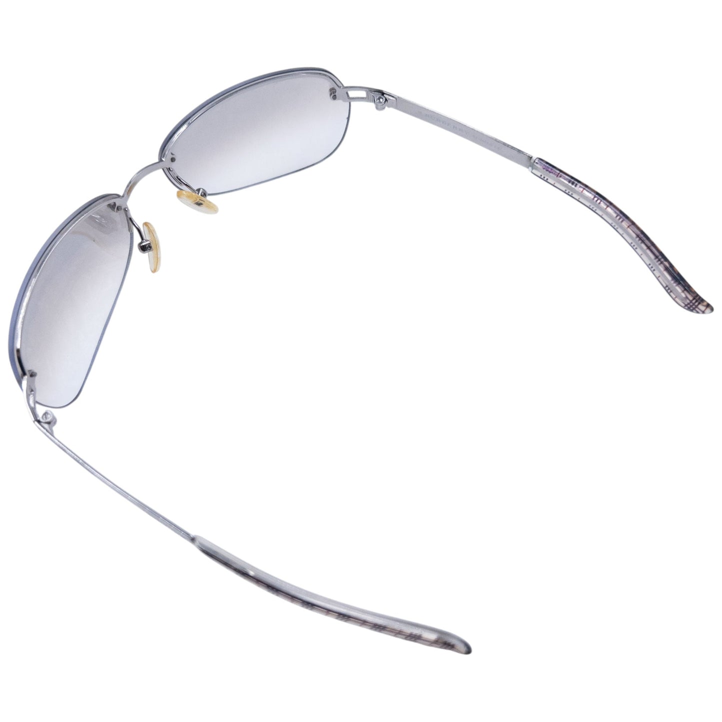 Vintage 2000s Burberry Nova Check Rimless Sunglasses | O/S, Grey