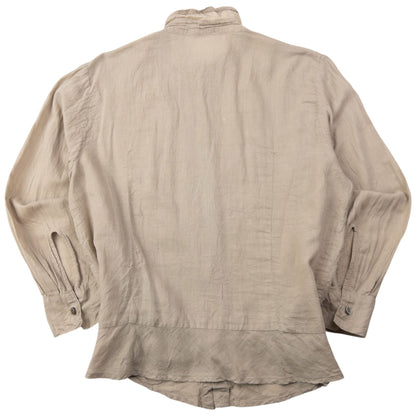 Vintage 90s Plantation By Issey Miyake Blouse Shirt Womens Size S | Small, Beige