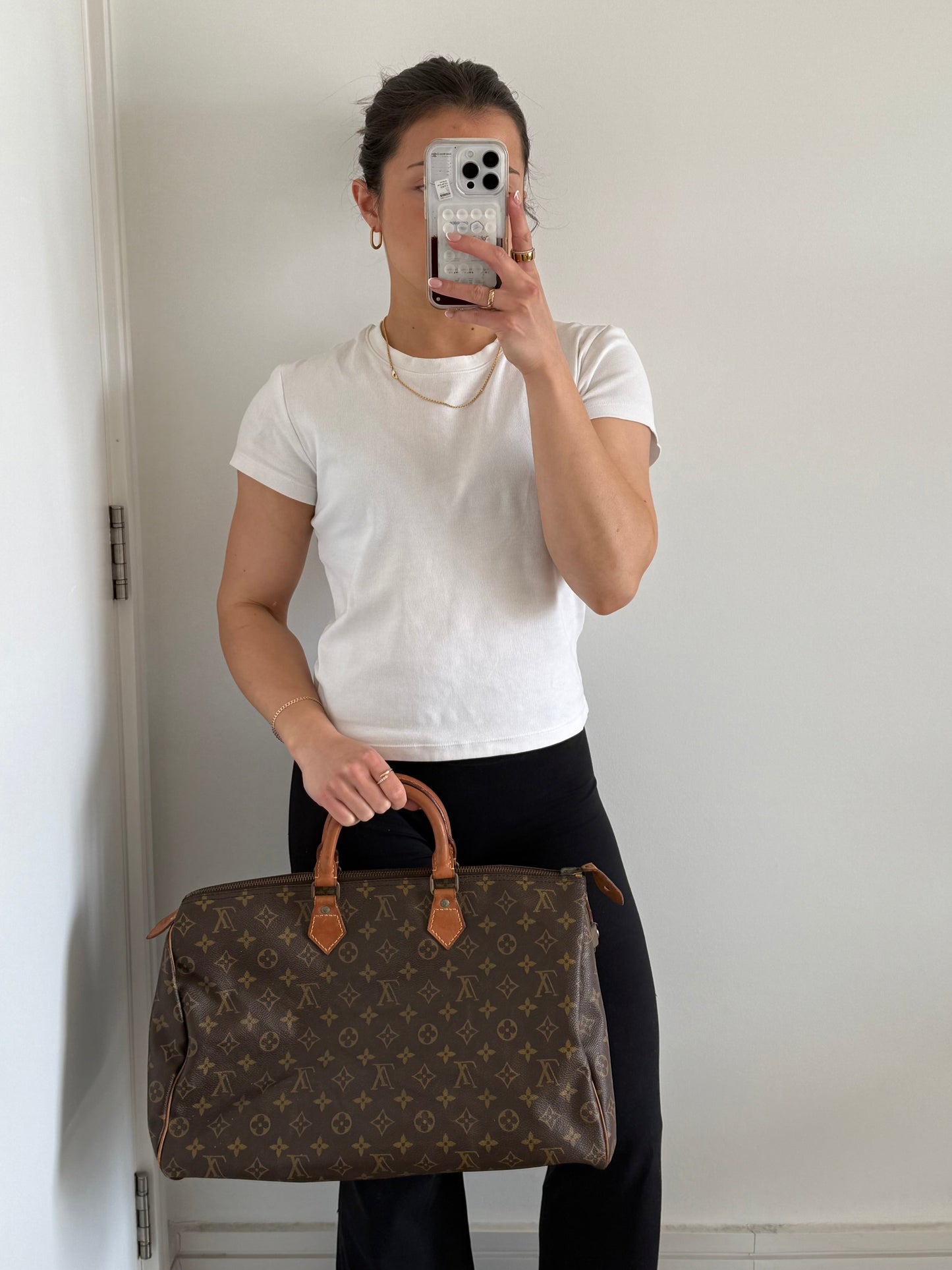 Vintage 1980s Louis Vuitton Speedy 40 Handbag | O/S, Multicoloured