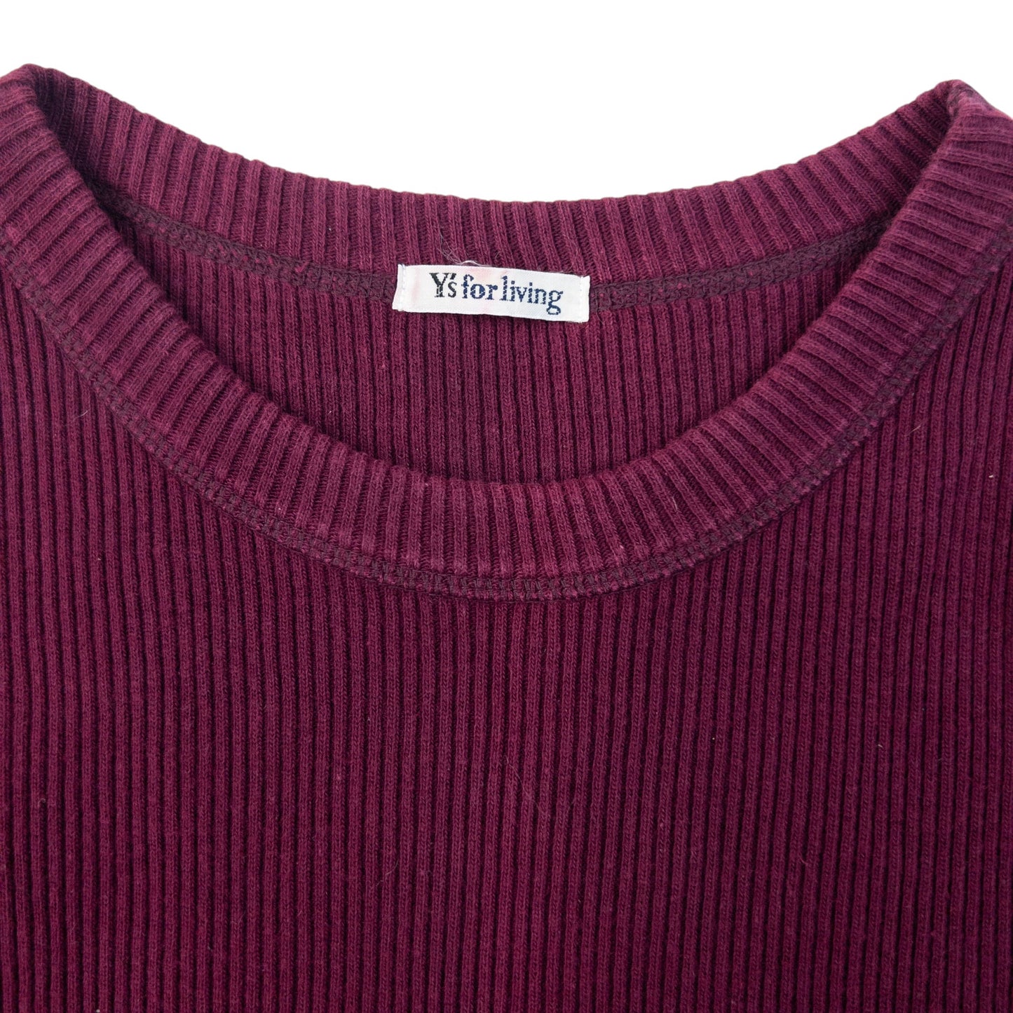 Vintage 90s Yohji Yamamoto Ribbed Jumper Womens Size S | Small, Purple