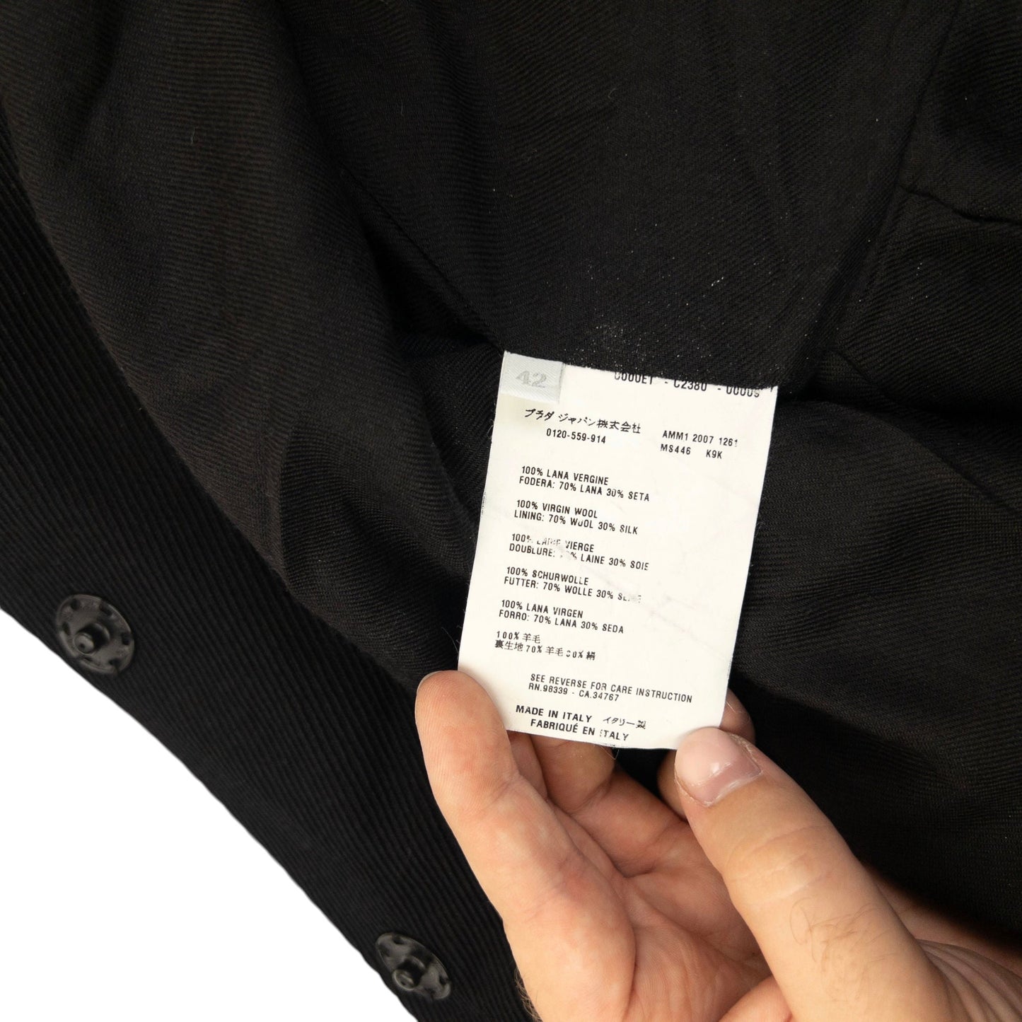 Vintage 2007 Miu Miu Wool Jacket Womens Size M | Medium, Black