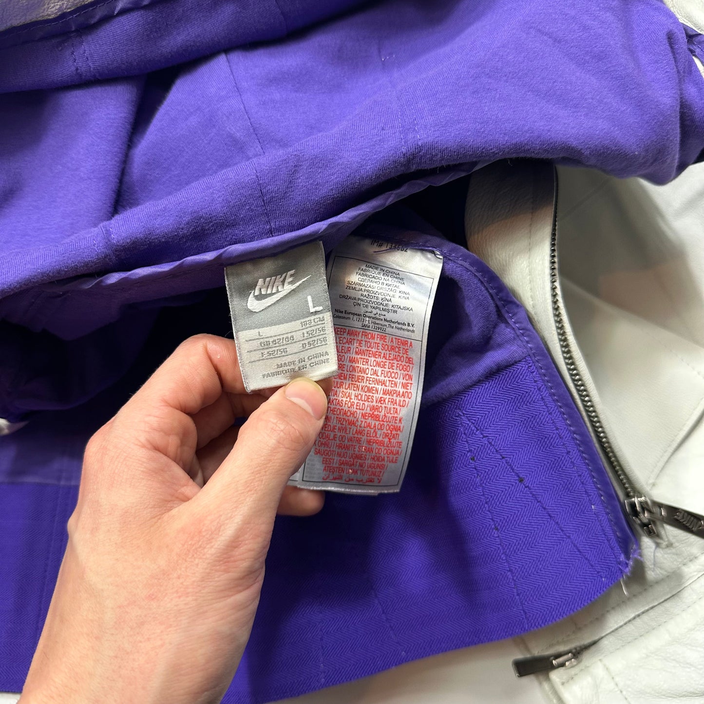 Nike 2007 Tony Spackman Articulated Slice Leather Jacket - L | Default Title, Purple