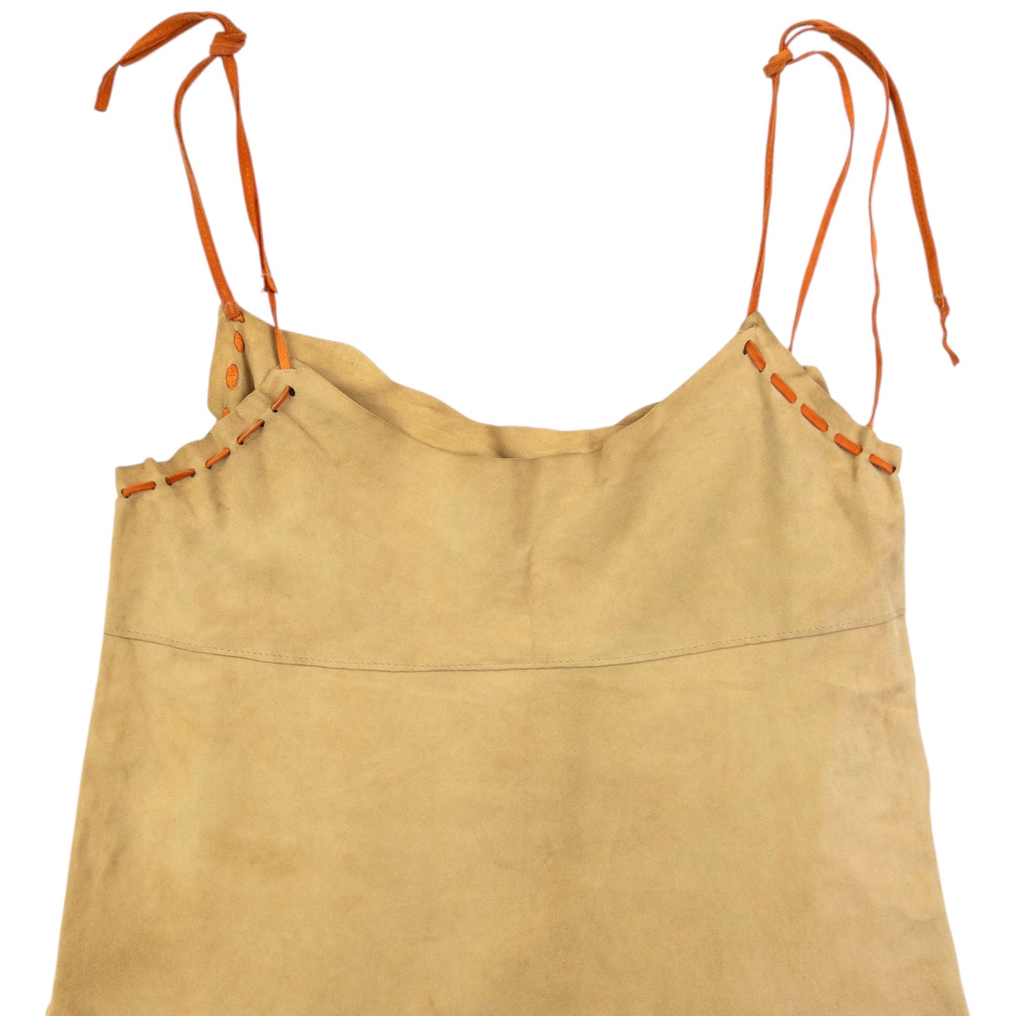 Vintage 2000s Dolce & Gabbana Suede Slip Dress Womens Size M | Medium, Beige