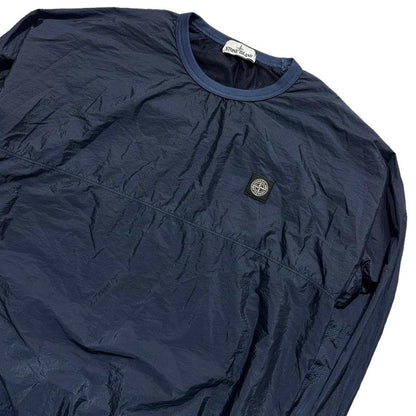 Stone Island Blue Nylon Ripstop Pullover