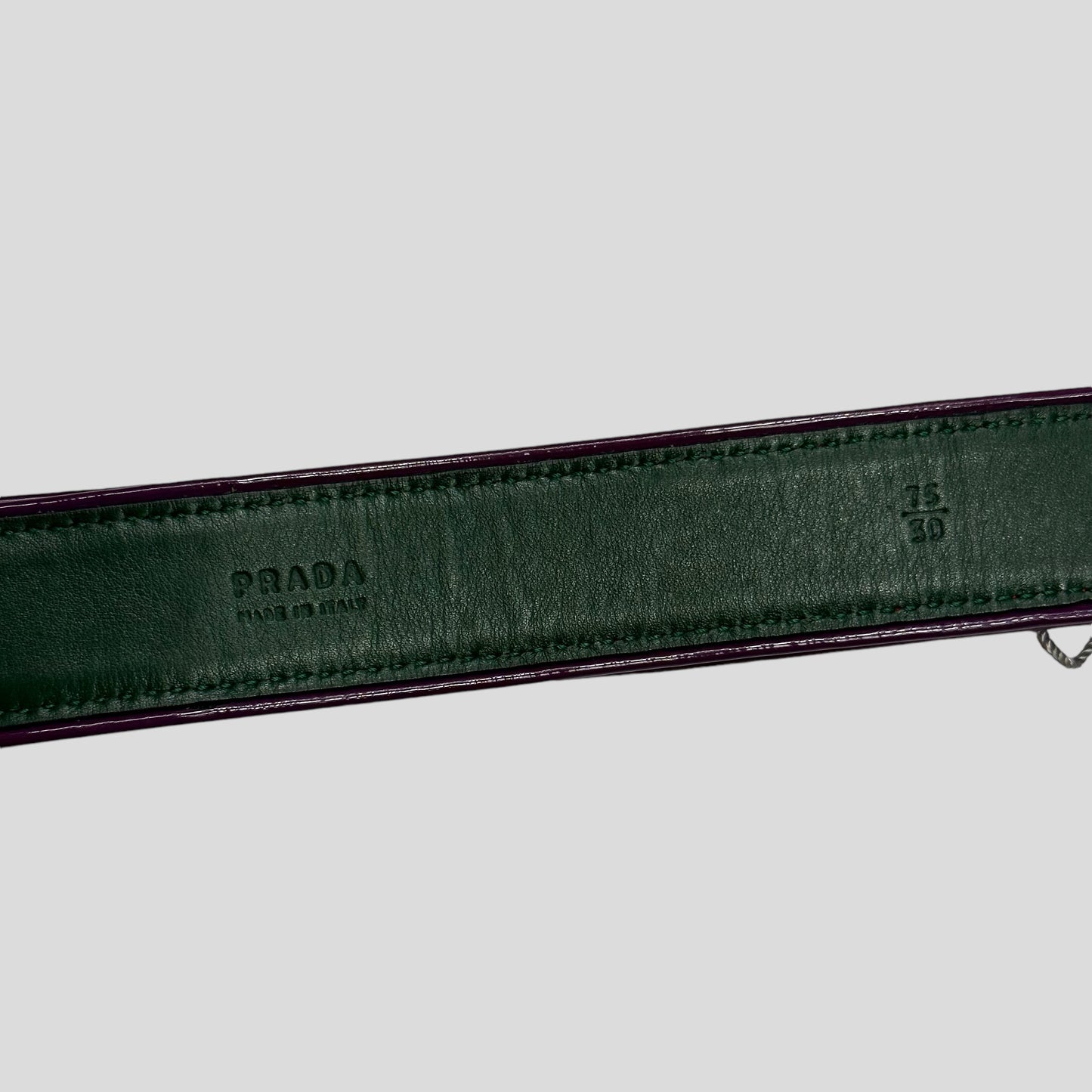 Prada AW08 Vernice Patent Leather Buckle Belt - S