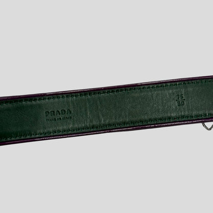 Prada AW08 Vernice Patent Leather Buckle Belt - S | DEFAULT TITLE, Multicoloured