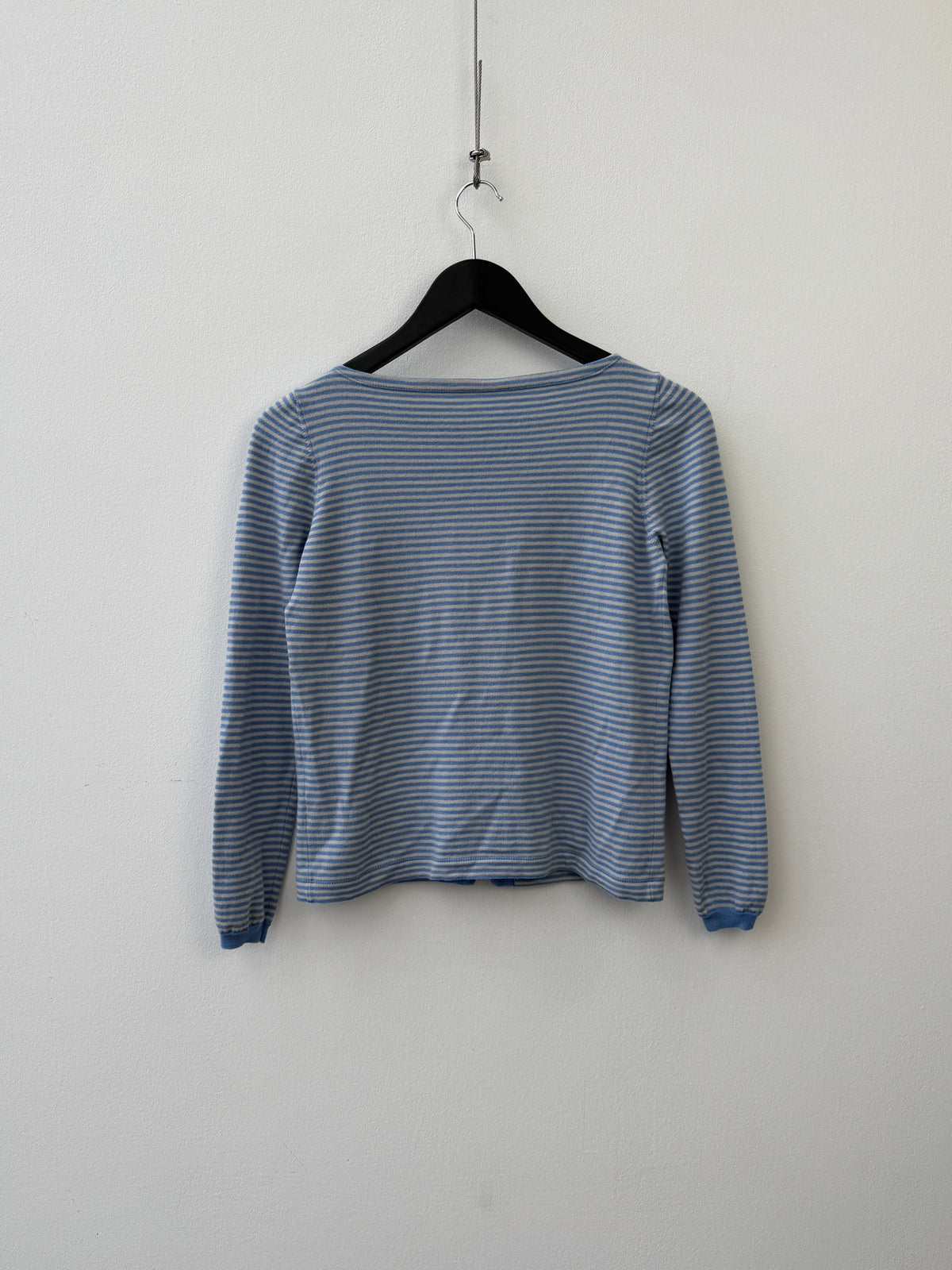 Prada Stripe Button-Up Cardigan | Small, Blue