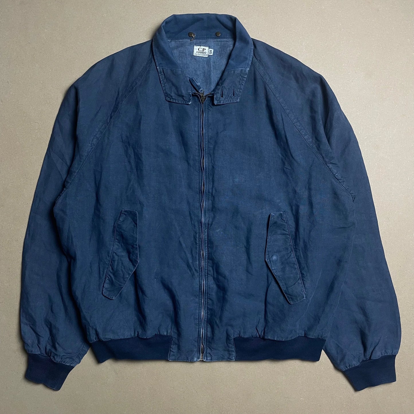 S/S 1992 C.P. COMPANY Ideas From Massimo Osti Royal Blue Rubber Flax Bomber Jacket
