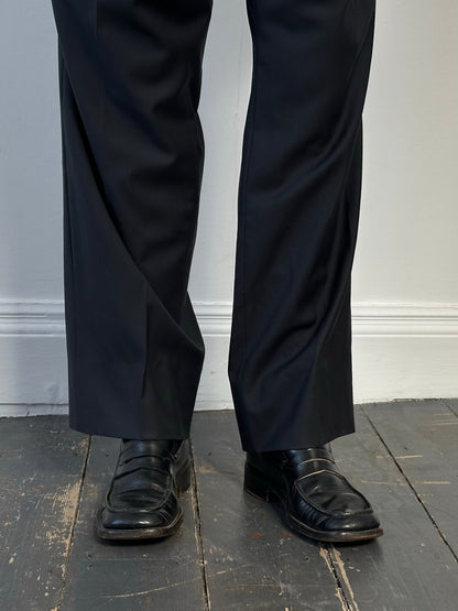 Gucci 2000s Leather Square Toe Loafers - UK 9