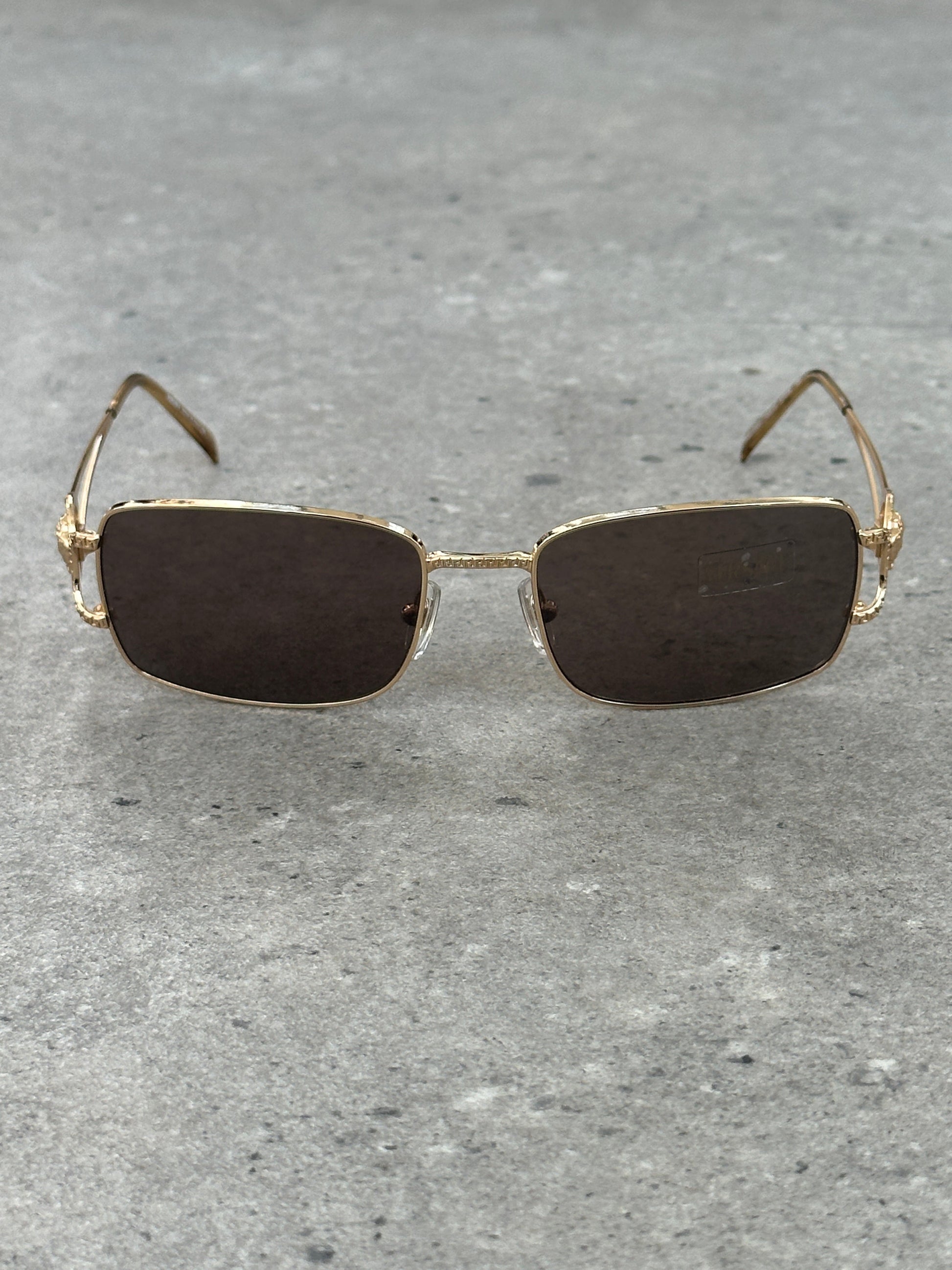 Versace 2000s Rectangular Medusa Logo Sunglasses
