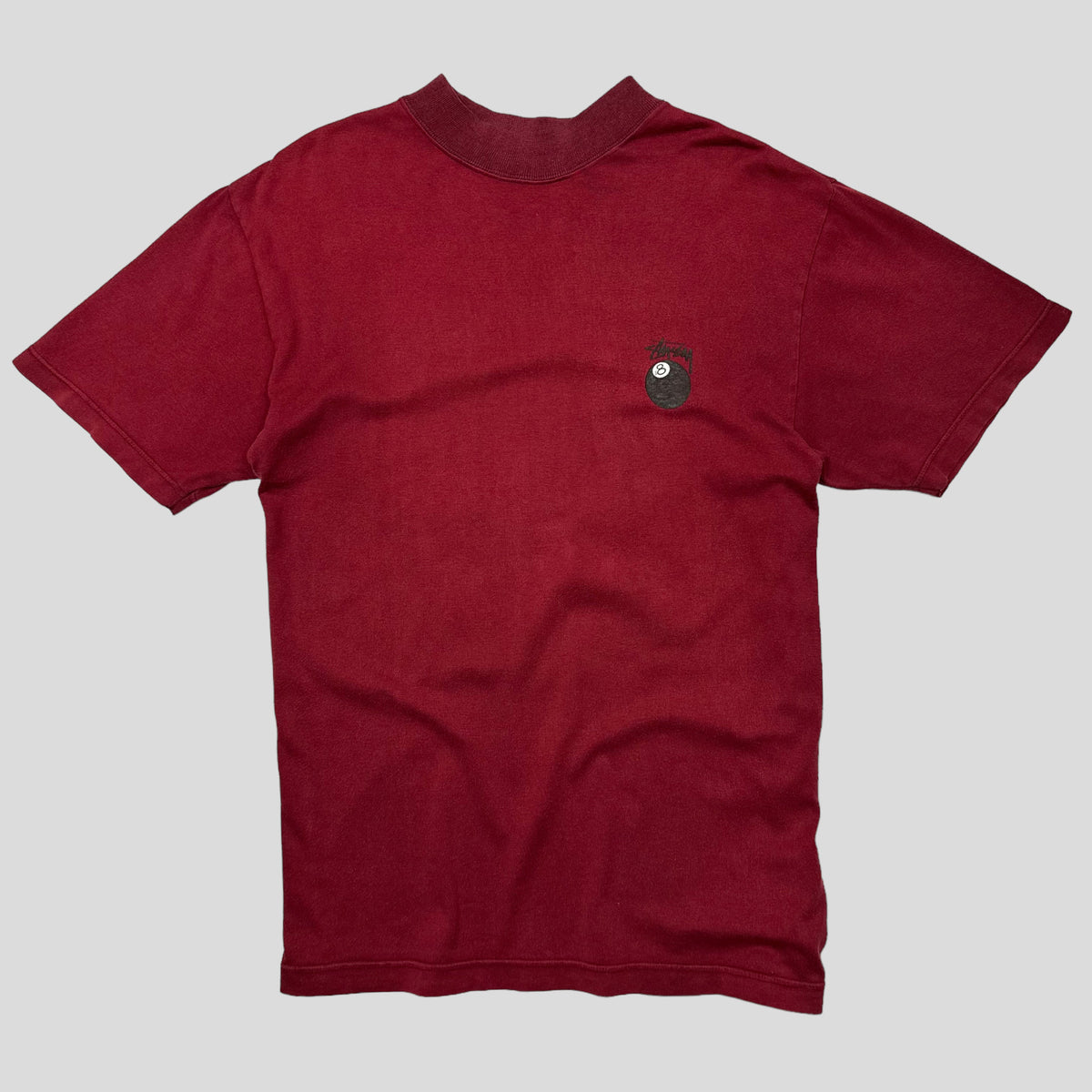 Stussy 80’s 8 Ball Tom Tom T-shirt - M | Burgundy