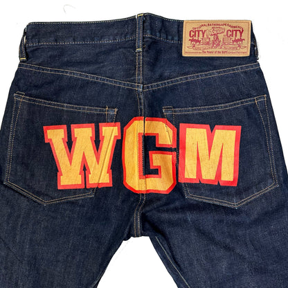 Bape Shark Head WGM Jeans (S / W30) | W30, Dark Blue
