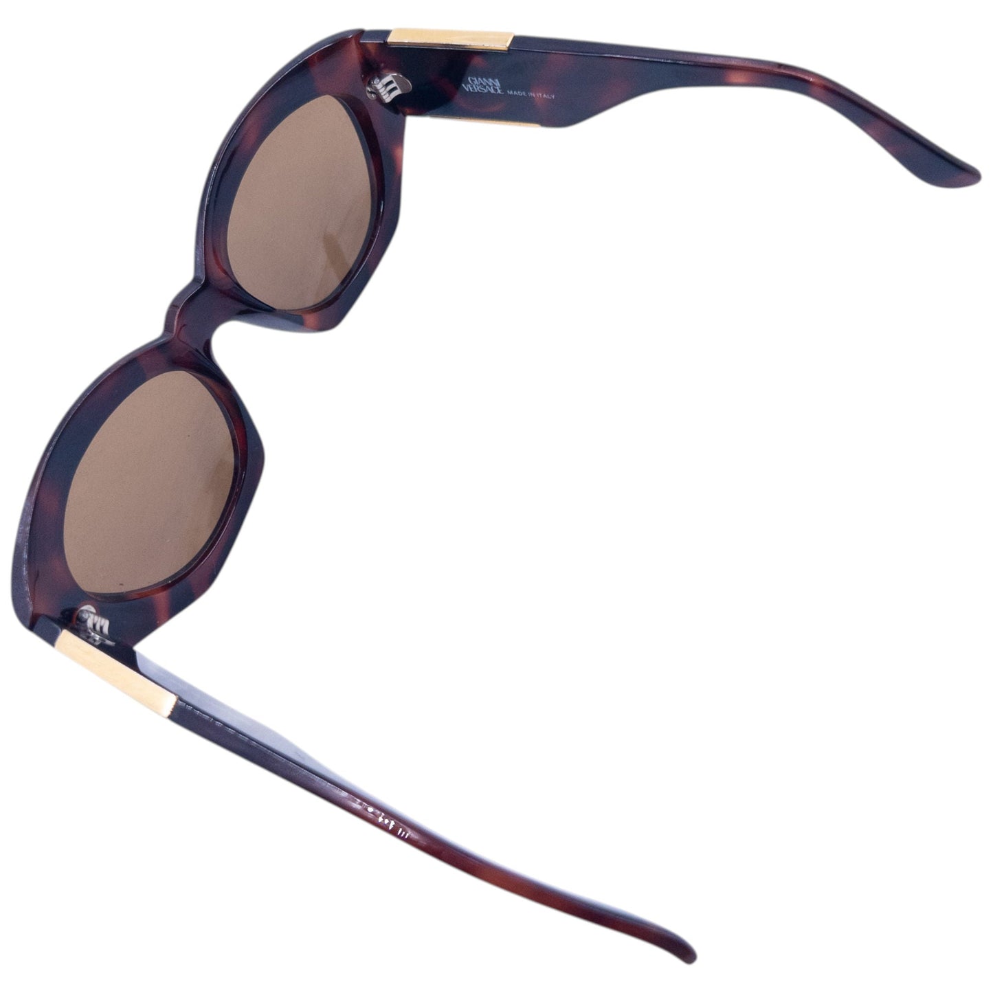 Vintage 90s Gianni Versace Tortoise Shell Medusa Sunglasses | O/S, Brown