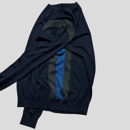 Gucci Superfine Silk & Cashmere Lightweight Panelled Knit - M | Default Title, Multicoloured