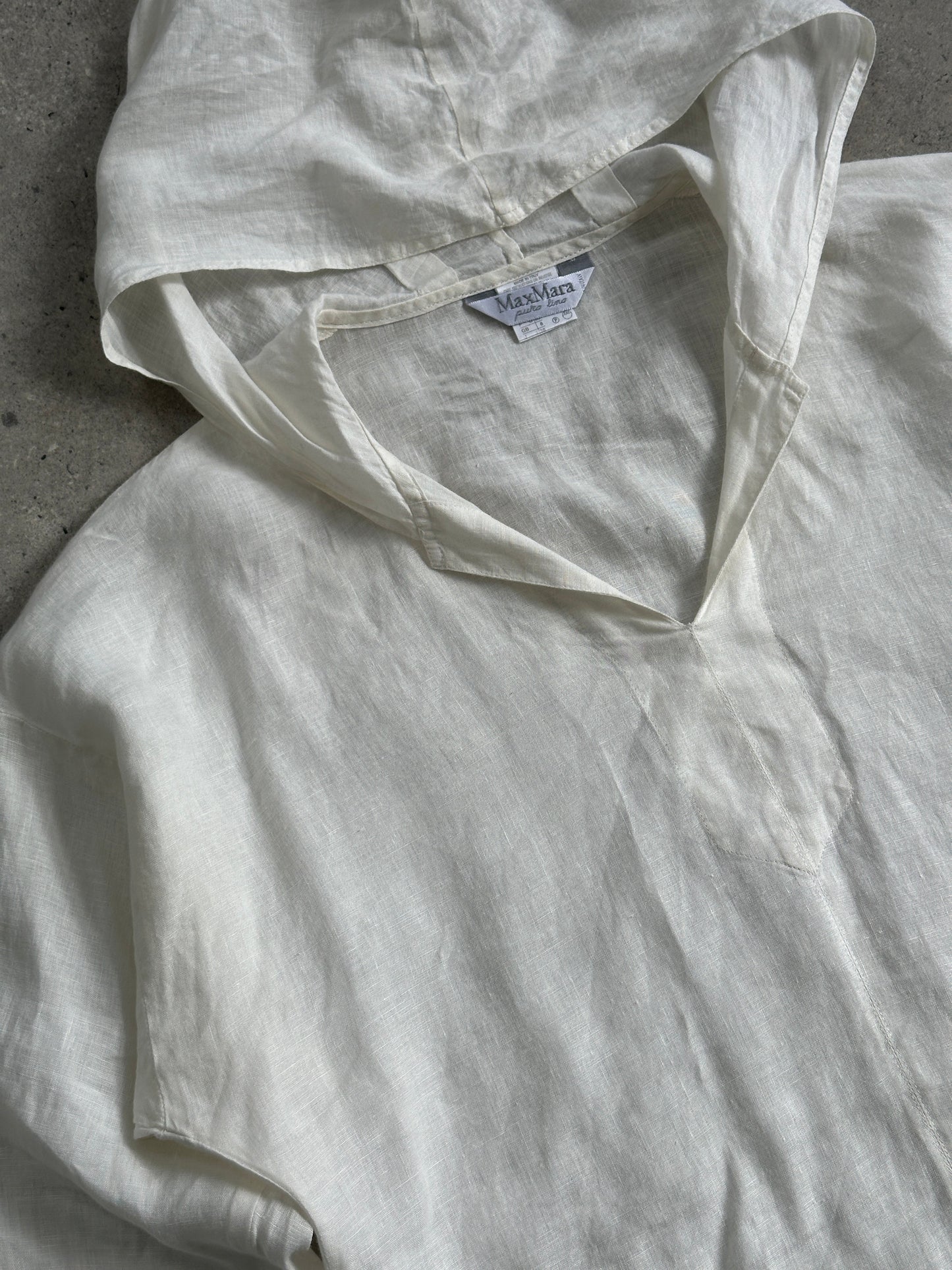 Max Mara Pure Linen Hooded Top - S/M