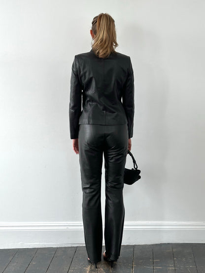 Vintage 1990s Leather Two Piece Set - S/W28
