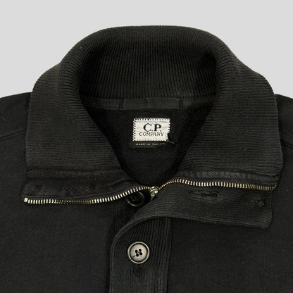 CP Company AW08 Heavyweight Cotton 1/4 Logo Pullover - L | Default Title, Black