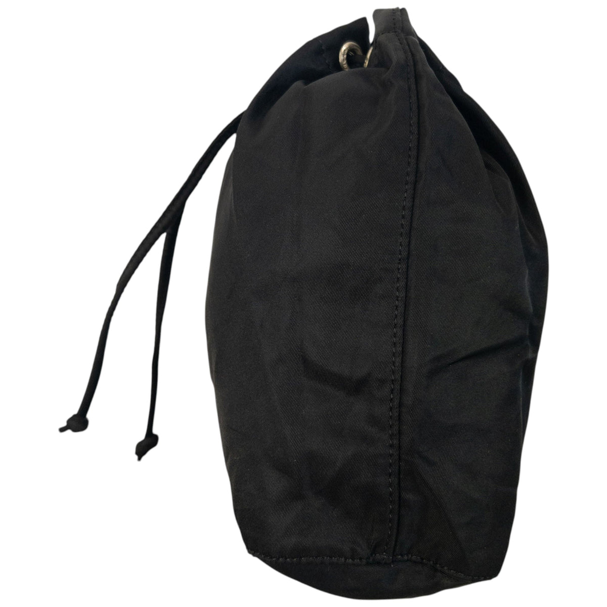 Vintage 90s Prada Drawstring Pouch Bag | O/S, Black