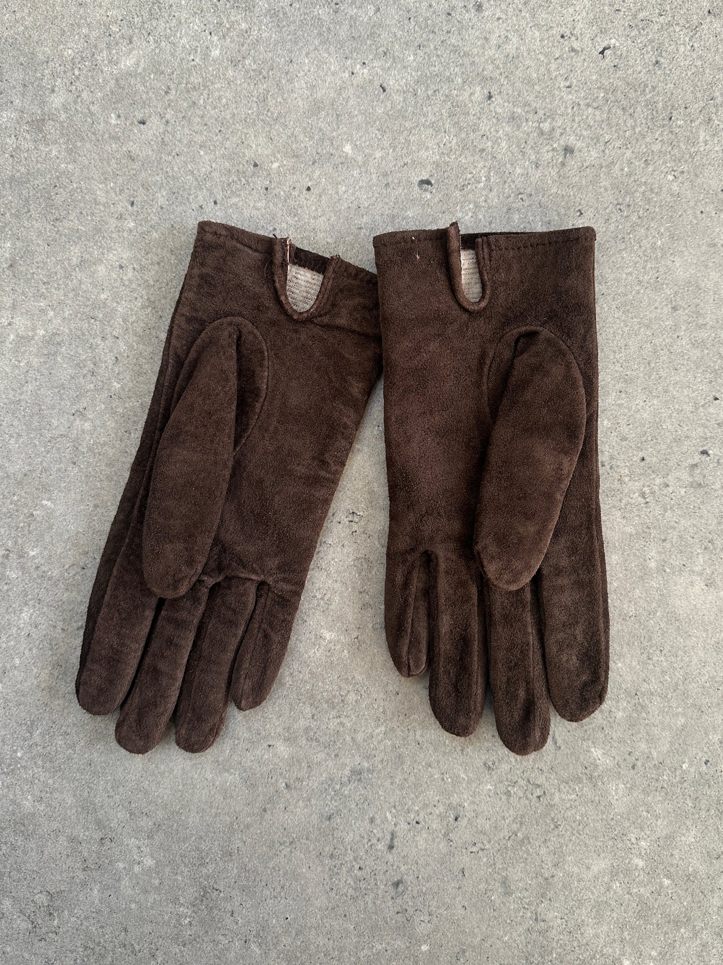 Vintage Suede Gloves - S