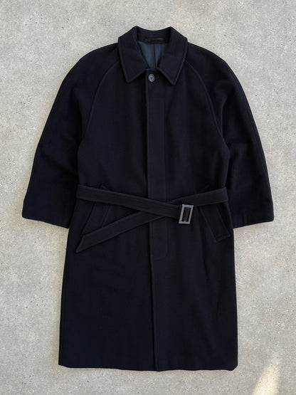 Vintage 1990s Wool Cashmere Belted Coat - L/XL