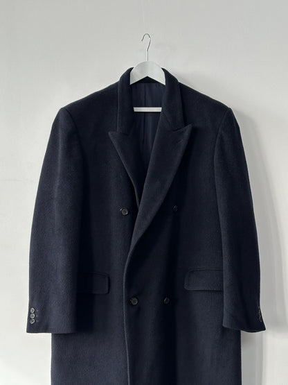Vintage 1990s Wool Cashmere Double Breasted Coat - XXL