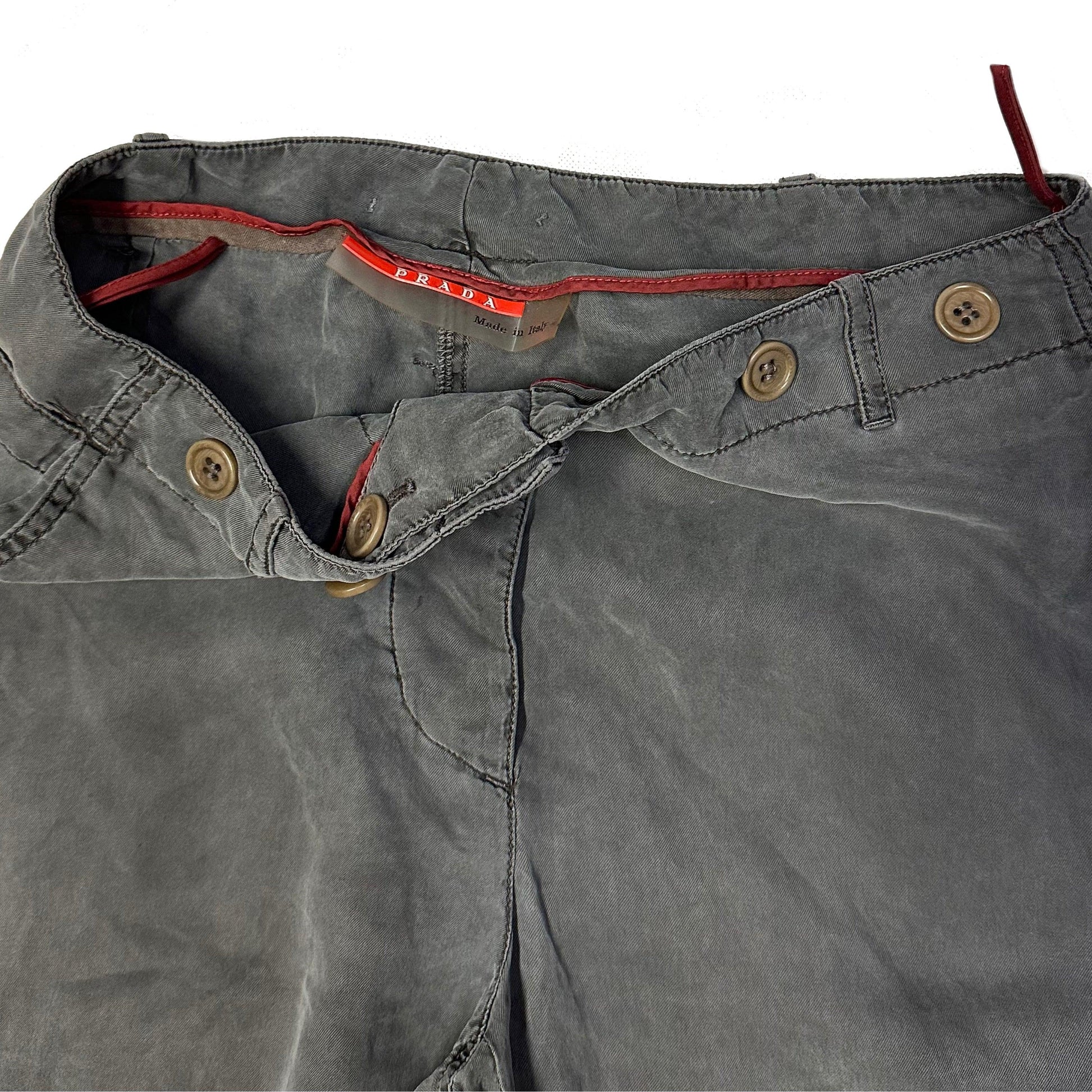 Prada Nylon Trousers In Charcoal Grey ( W28) - Known Source