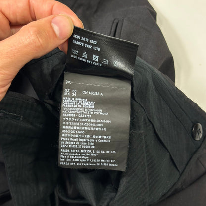Prada 2016 Virgin Wool Grey Smart Trousers - IT50 (M/L) | Default Title, Grey
