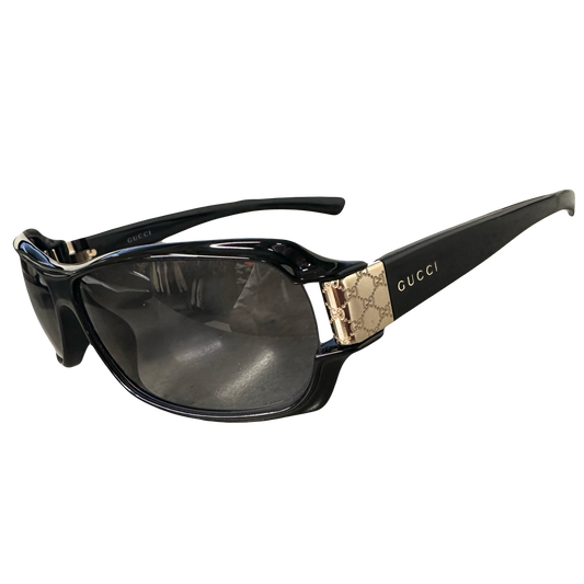 Gucci Monogram Sunglasses In Black