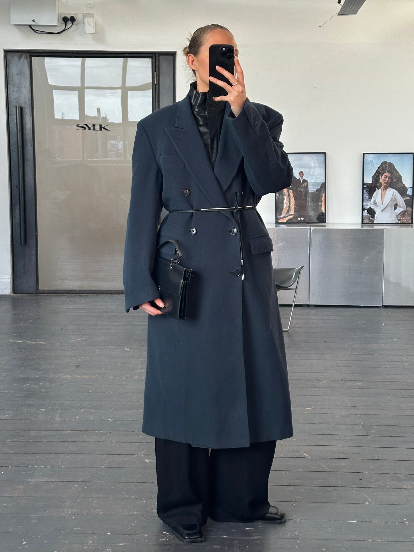 Moschino 1990s Pure Wool Double Breasted Coat - XL/XXL