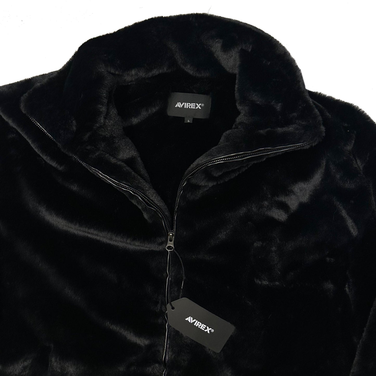 Avirex Fur Jacket In Black ( L )