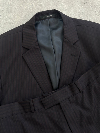 Balmain Pinstripe Pure Wool Single Breasted Suit - 44S/W34