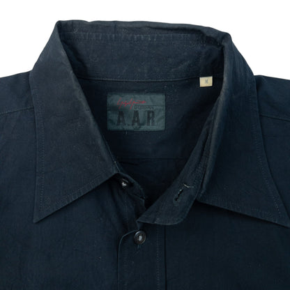 Vintage 90s Yohji Yamamoto D'Urban A.A.R Long Sleeve Button Up Shirt Size M | Medium, Black