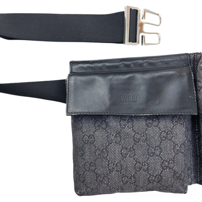Vintage 2000s Gucci Monogram Crossbody Bag | O/S, Black