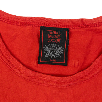 Vintage 90s Jean Paul Gaultier Classique Frida Kahlo Graphic T Shirt Womens Size M | Medium, Red