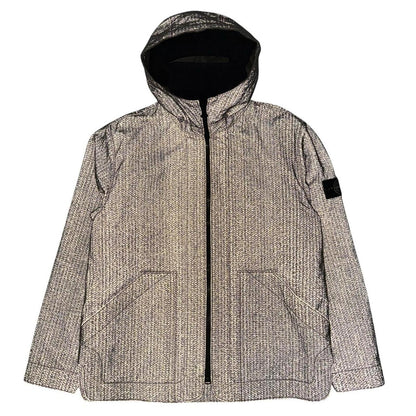 Stone Island Needle Punched Reflective Jacket | XL, Reflective Grey