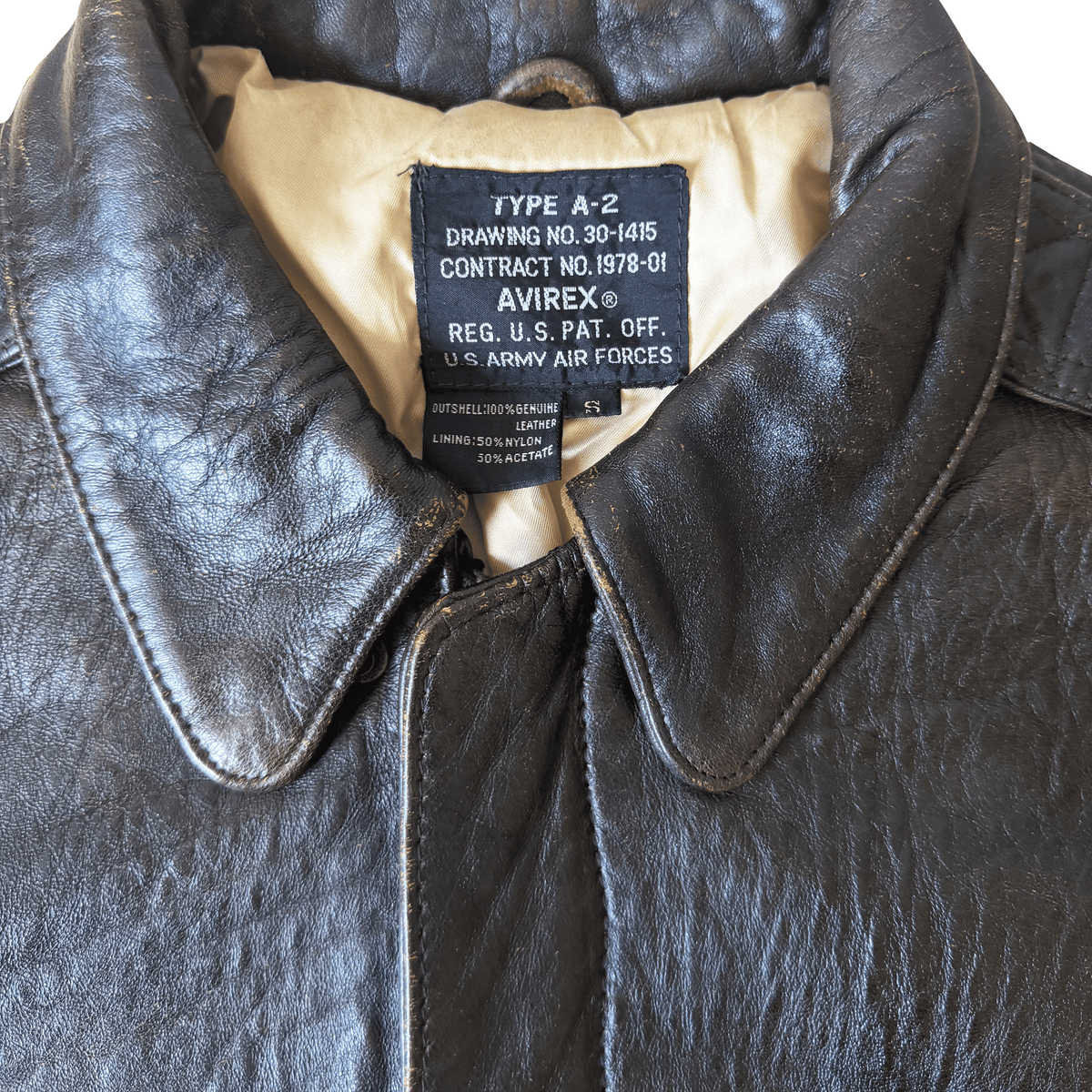 Avirex 'Visibility Perfect' 1988 A2 Leather Flight Jacket - S /M | S / M, Red