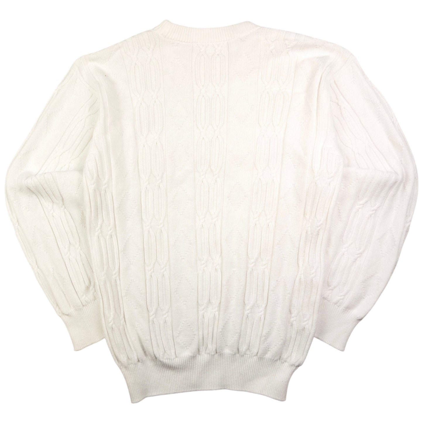 Vintage Burberry Embroidered Cable Knit Jumper Size S