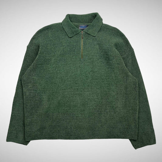 Kenzo Wool 1/4 Zip Collar Knit (1990s) - Known Source