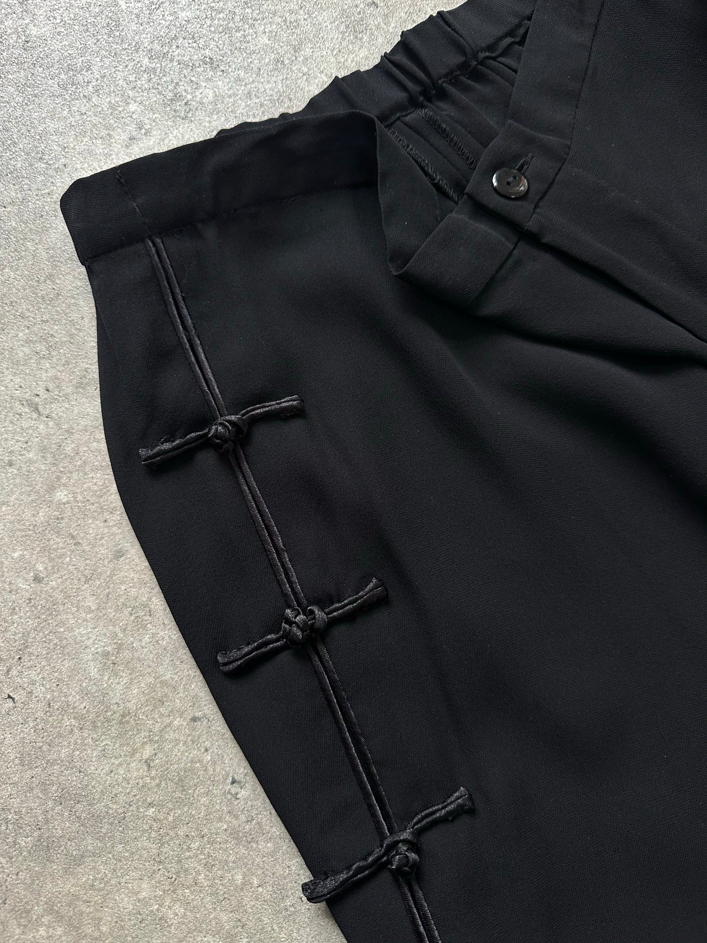 Vintage 1990s Pure Silk Wide Leg Trousers - W28