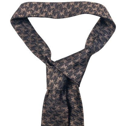 Vintage 2000s Burberry Monogram Silk Tie | O/S, Brown