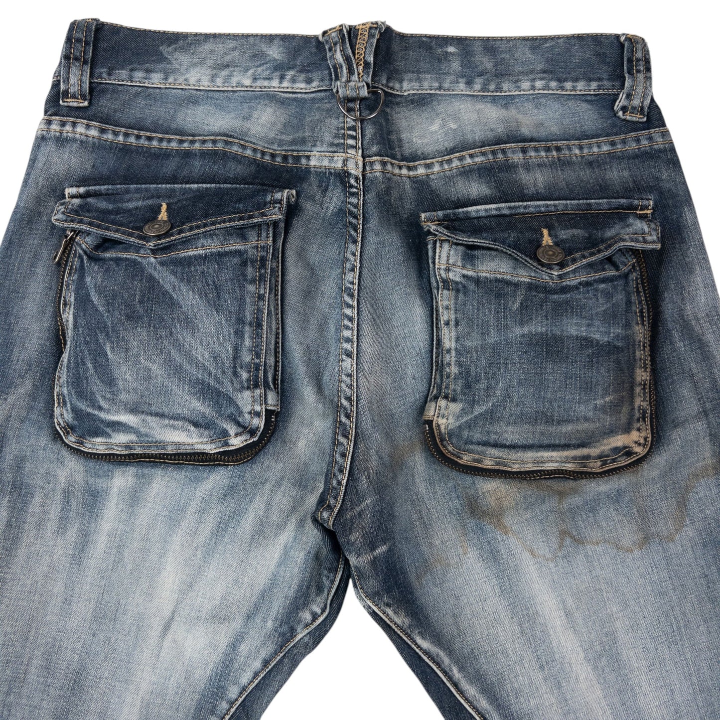 Vintage 2000s PPFM Curved Stacked Leg Denim Jeans Size W32 | W32, Blue