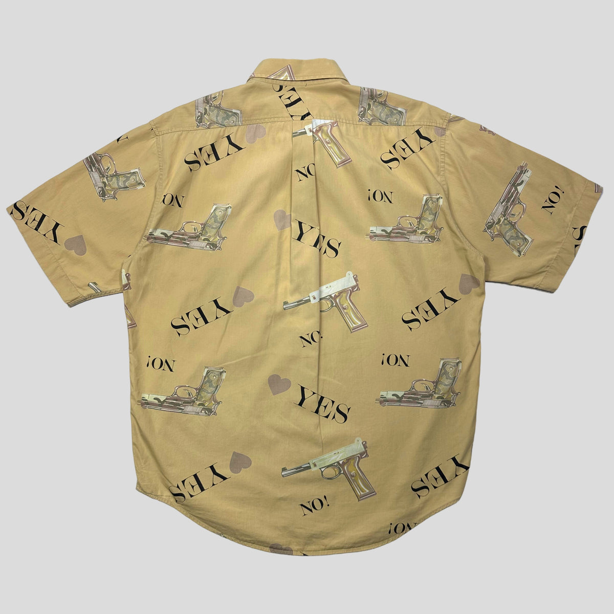 Moschino Uomo 80’s Mendini Pistol Shirt - L/XL | Large, Yellow